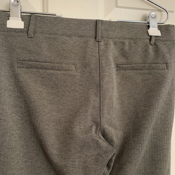EUC Betabrand Straight Leg Gray Herringbone Pants SZ Medium - Picture 6 of 8